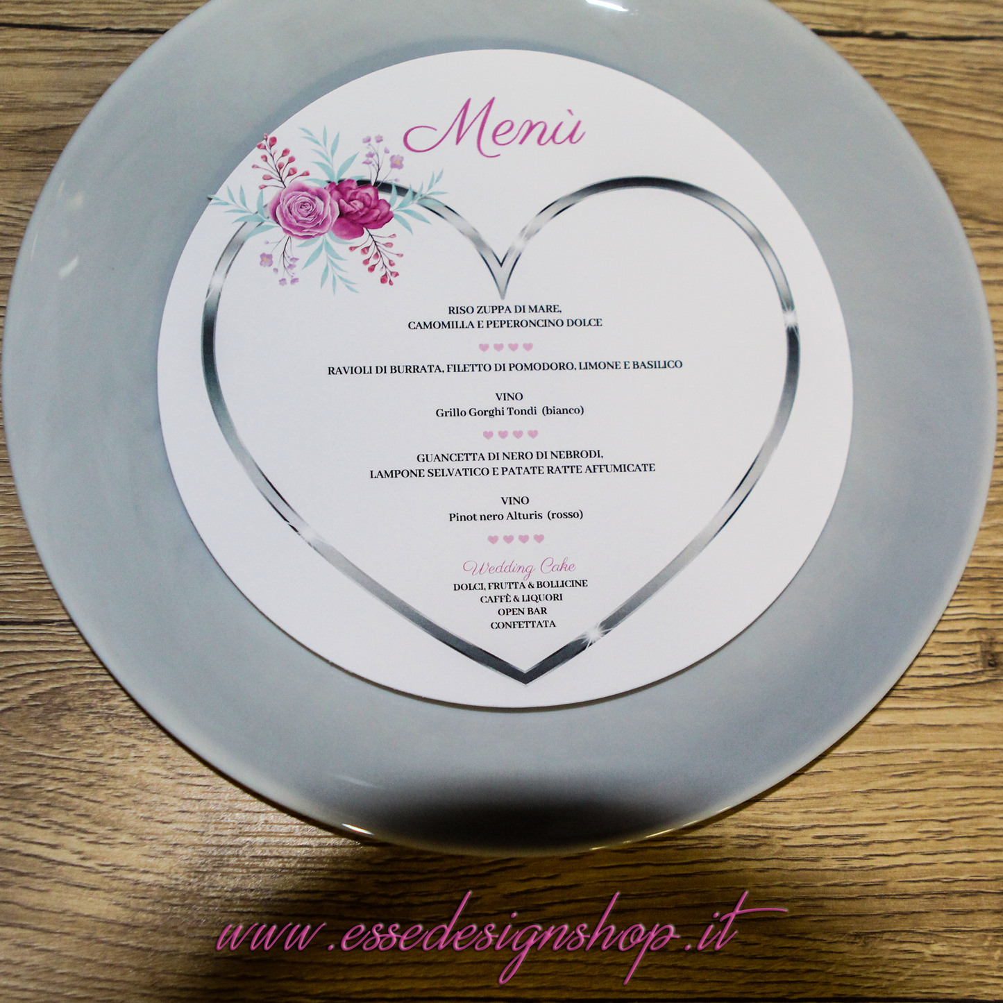 Menù personalizzato Sposi ristorante location per Matrimonio