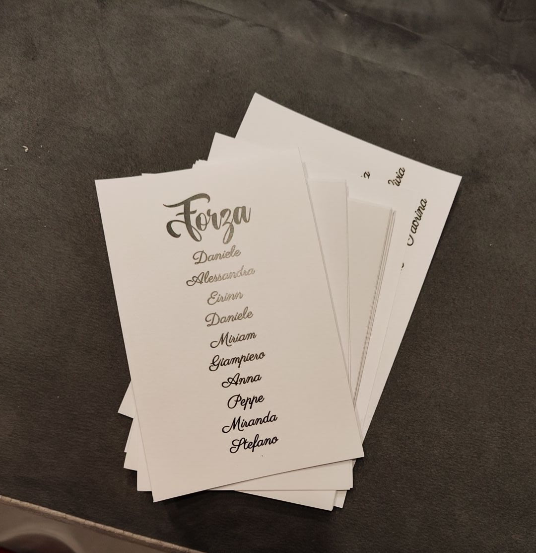 Set 13 pz tableau + 13 pz segnatavoli cavaliere per matrimonio personalizzati