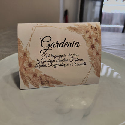 Set 13 pz tableau + 13 pz segnatavoli cavaliere per matrimonio personalizzati